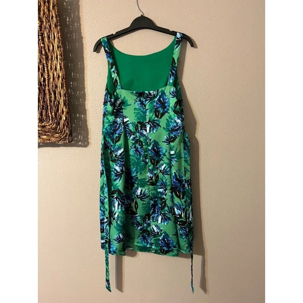 Banana Republic Green Blue Summer Dress 10 Washable